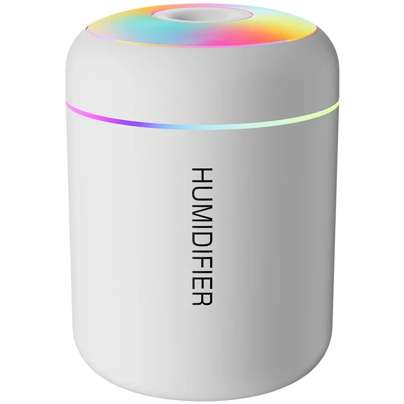 180ML Mini USB Air Humidifier with LED Lights – Portable Aroma Diffuser & Essential Oil Purifier