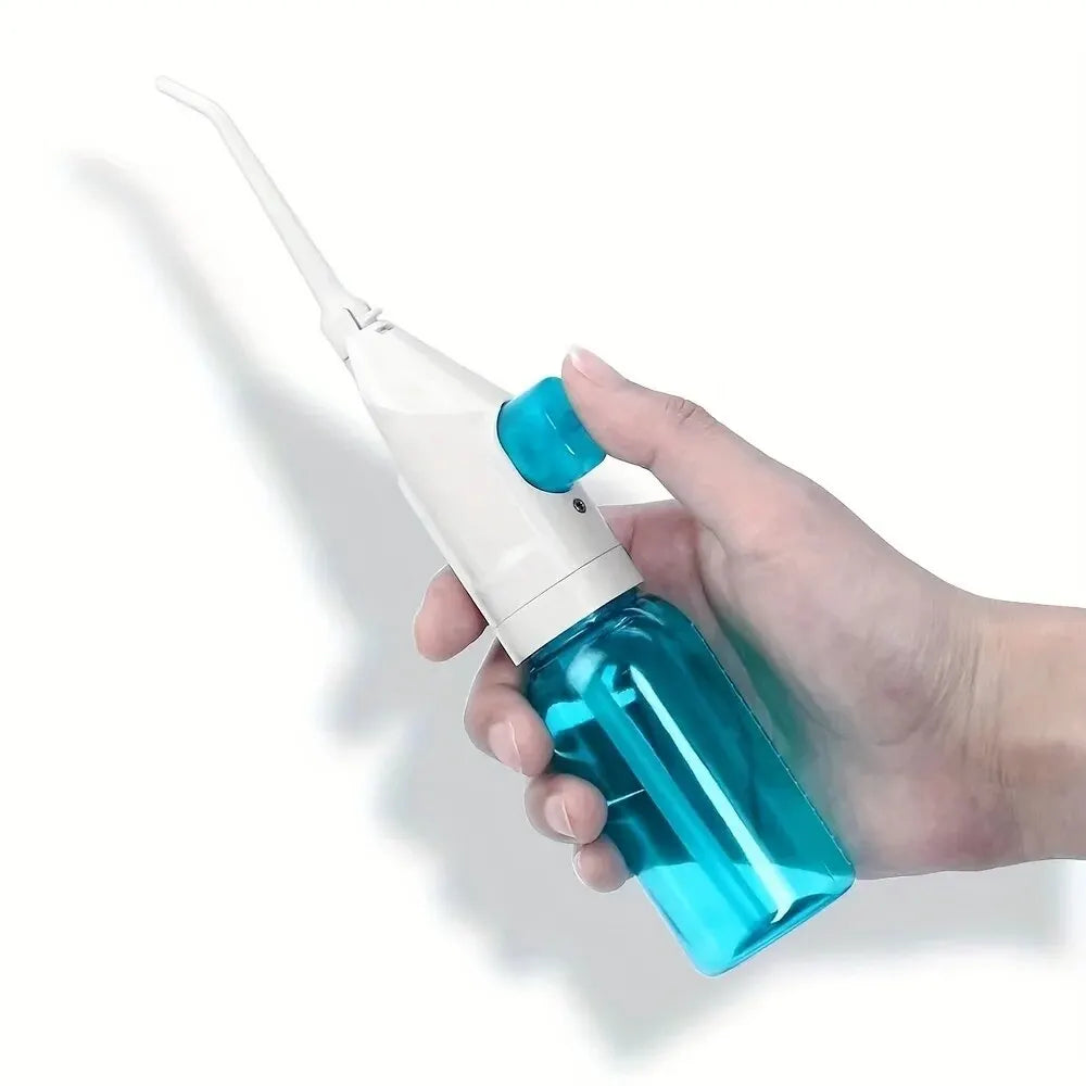 Portable High-Pressure Oral Irrigator – Manual Water Flosser for Deep Teeth Cleaning