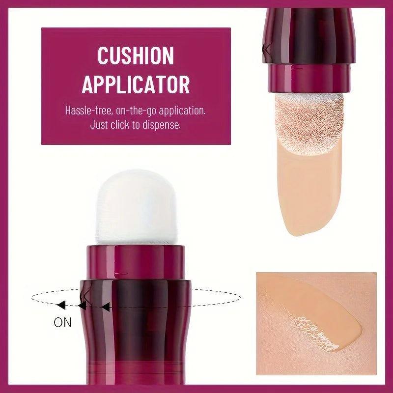 Full Coverage Concealer – Sponge Head Liquid Foundation for Dark Circles & Blemishes