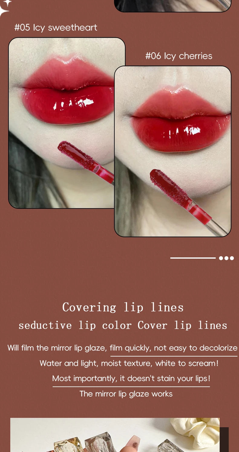 Long Lasting Lip Gloss – Moisturizing Waterproof Mirror Shine Lip Color