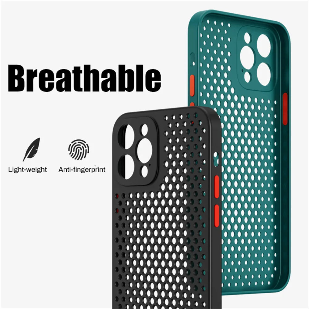 Breathable Cooling Silicone Protective Case for iPhone
