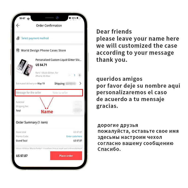 Leather Initial Phone Case with Hand Strap for iPhone