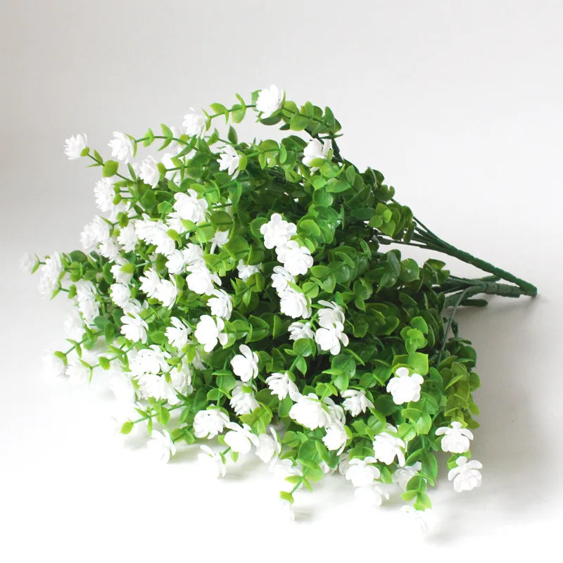 Artificial Flowers for Outdoor and Home Garden Decoration – UV Resistant Plastic Greenery Shrubs