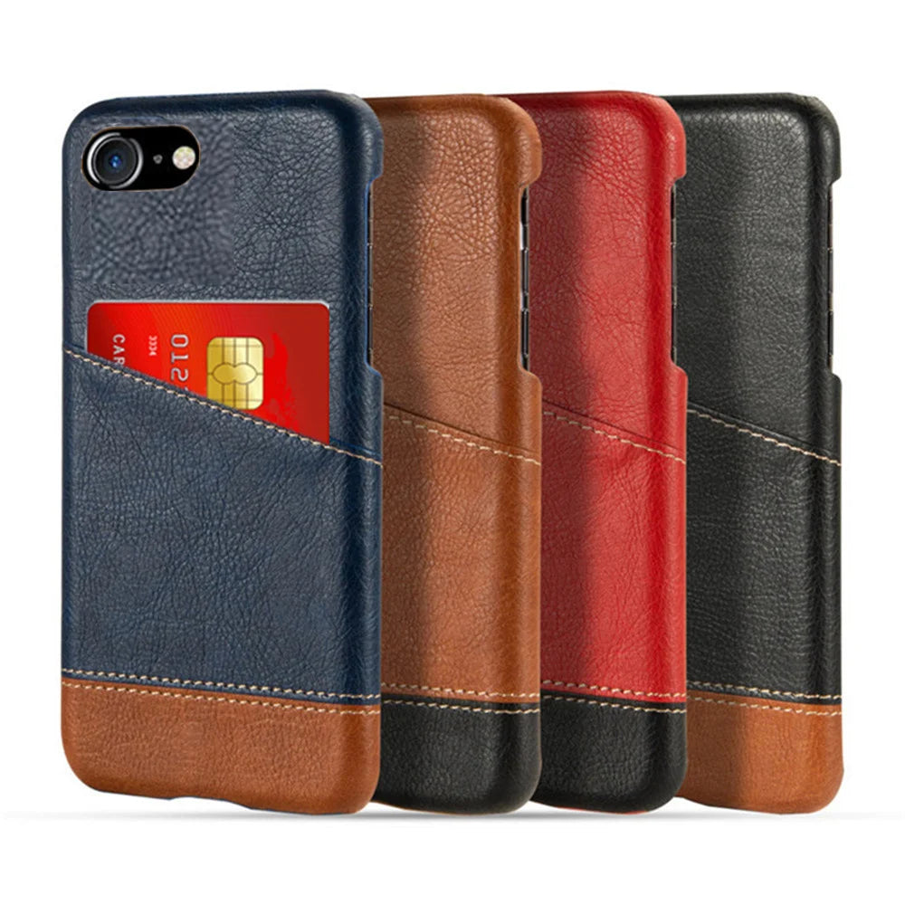Leather Card Holder Case for iPhone SE