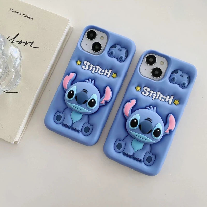 3D Cartoon Silicone Case for iPhone – Soft Shockproof Grip Cover