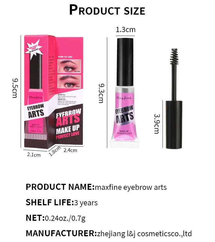 Waterproof Eyebrow Gel – Long Lasting Quick-Dry Transparent Brow Fix