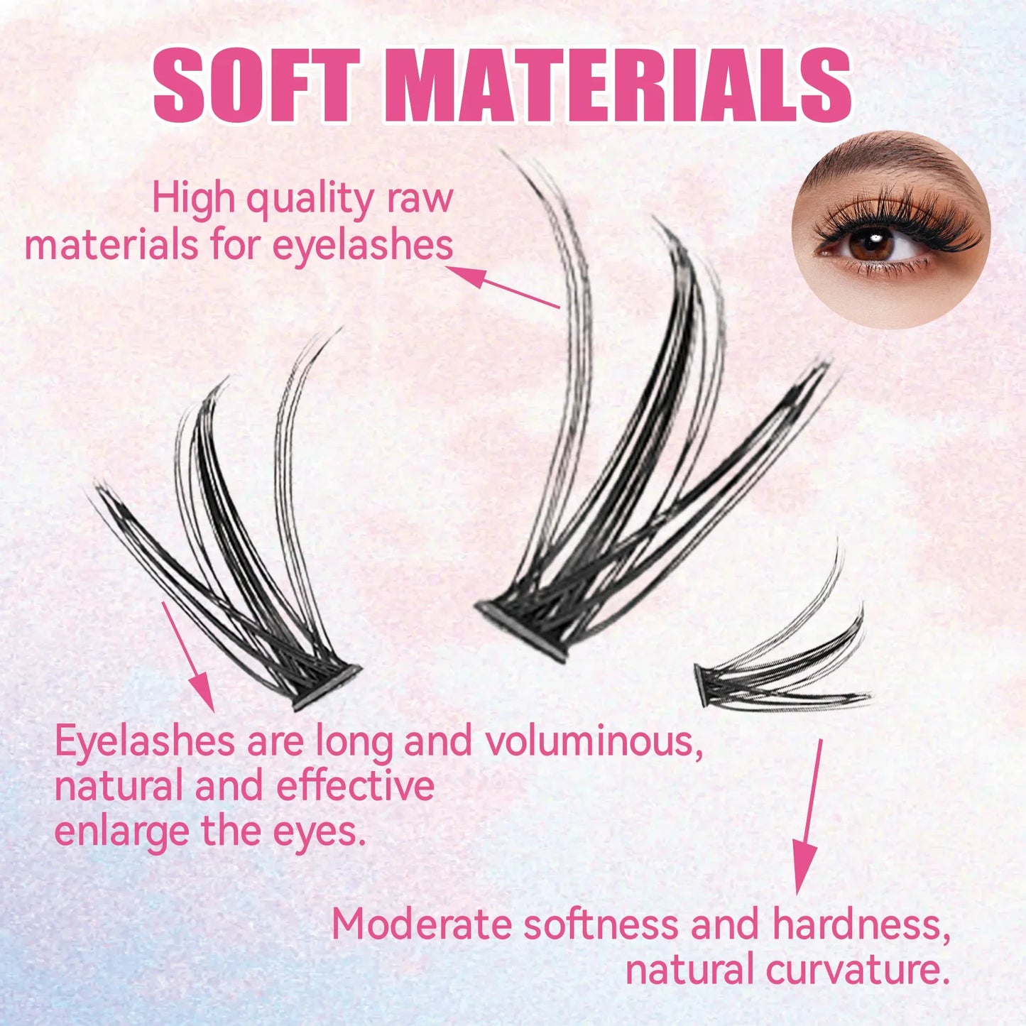 DIY Eyelash Extension Kit – 200 PCS Lash Clusters with Bond & Seal
