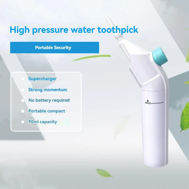 Portable High-Pressure Oral Irrigator – Manual Water Flosser for Deep Teeth Cleaning