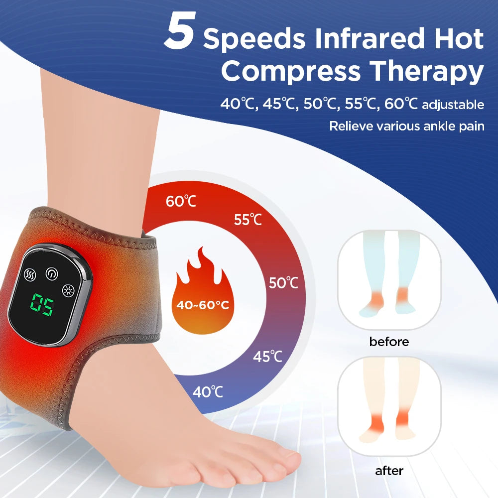 Electric Heating Wrist & Ankle Massager – Heat & Vibration Therapy