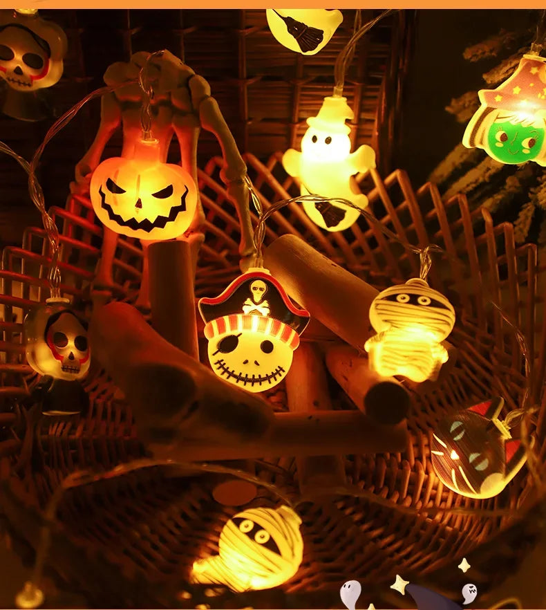 Halloween LED Pumpkin String Lights Bright, Festive, and Perfect for Any Halloween Setup