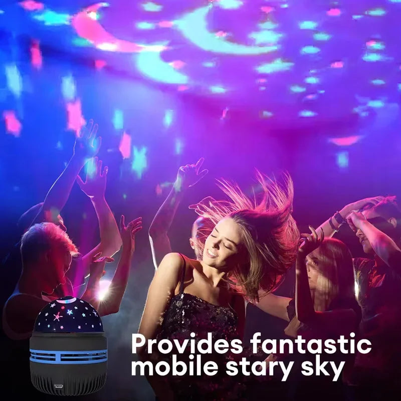 LED Starry Sky Projector Lamp – USB Rotating Night Light for Kids & Home Decor
