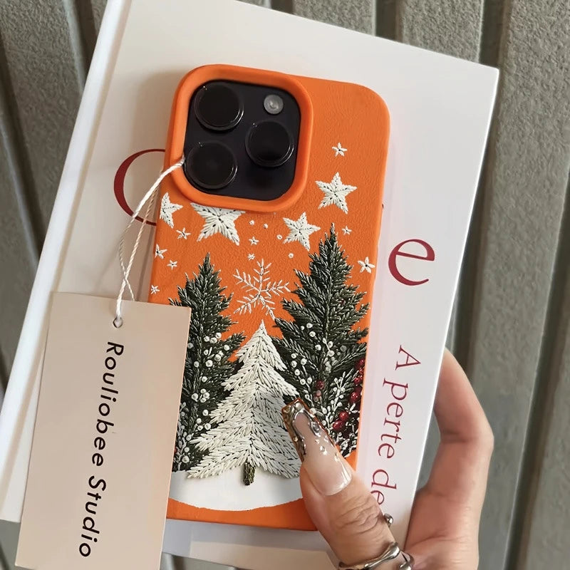 Christmas Tree Design Shockproof Silicone Phone Case for iPhone