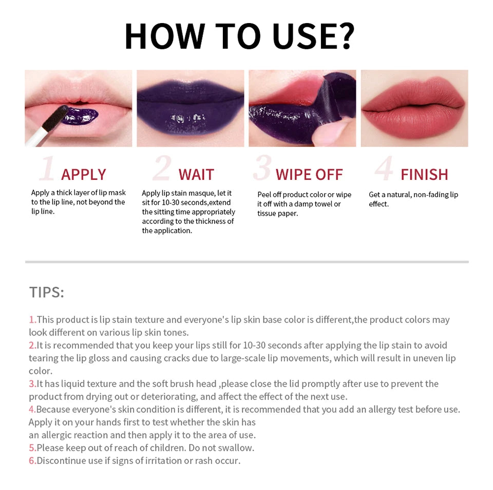 Long Lasting Lip Tint – Korean Matte Waterproof Liquid Lipstick