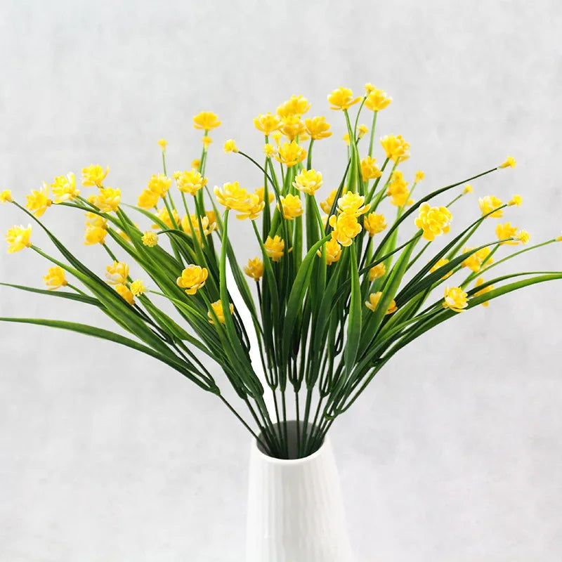 Artificial Flowers for Outdoor and Home Garden Decoration – UV Resistant Plastic Greenery Shrubs