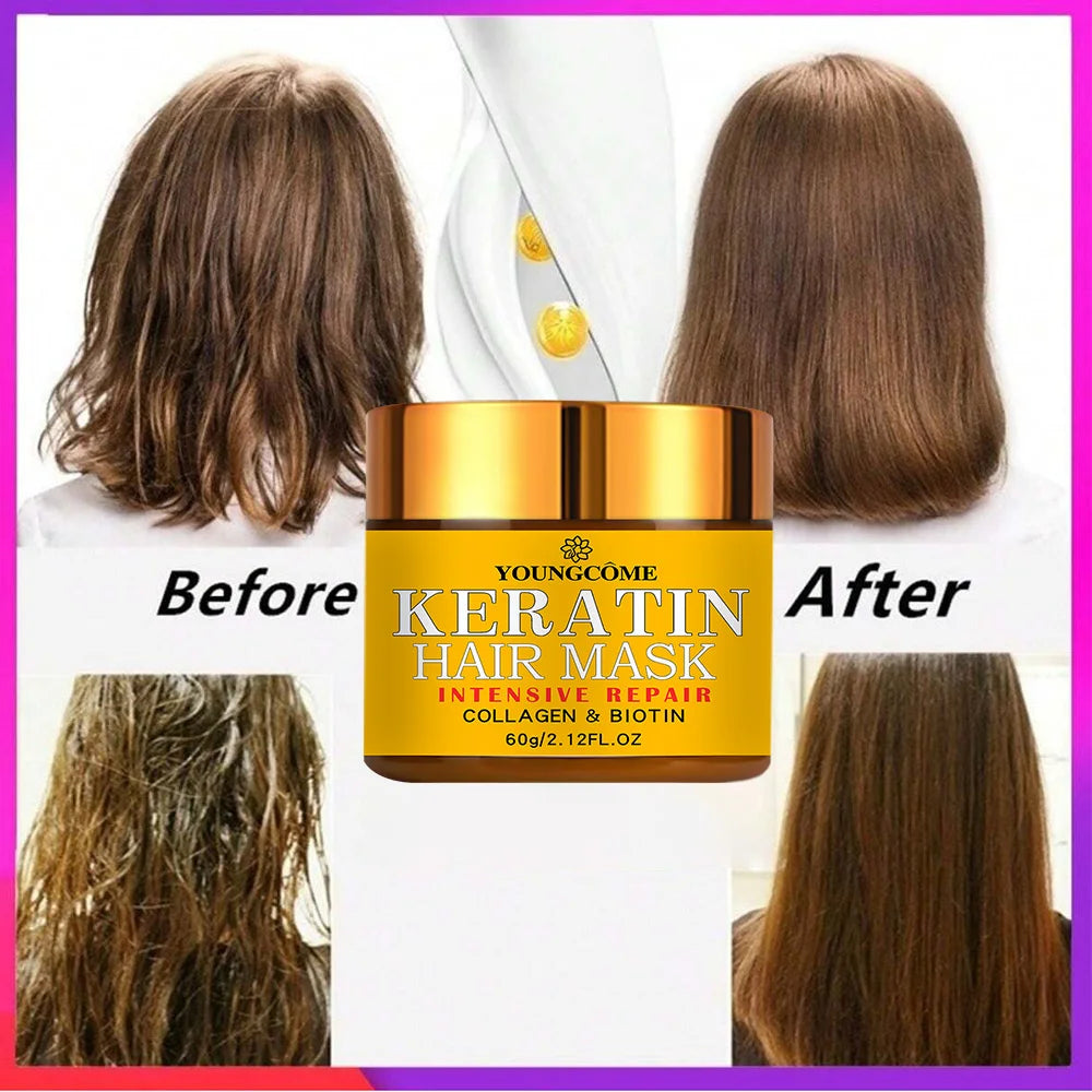 Keratin Hair Mask – Biotin & Collagen Treatment for Dry & Damaged Hair