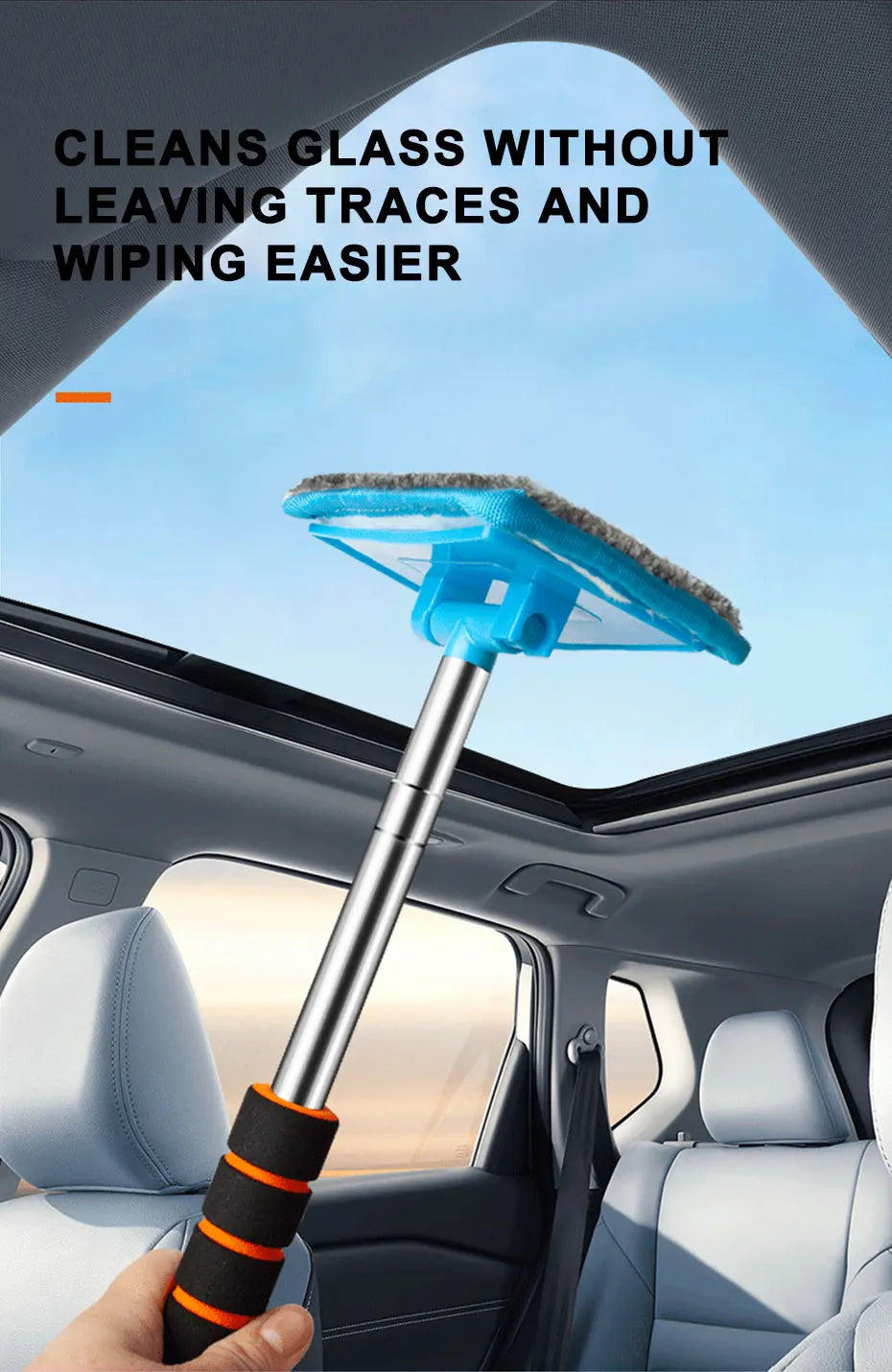 Car Windshield Defogging Brush – Telescopic Handle