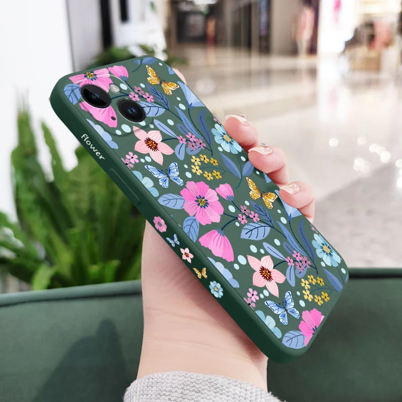 Miss Pattern Flower Phone Case  Stylish & Protective