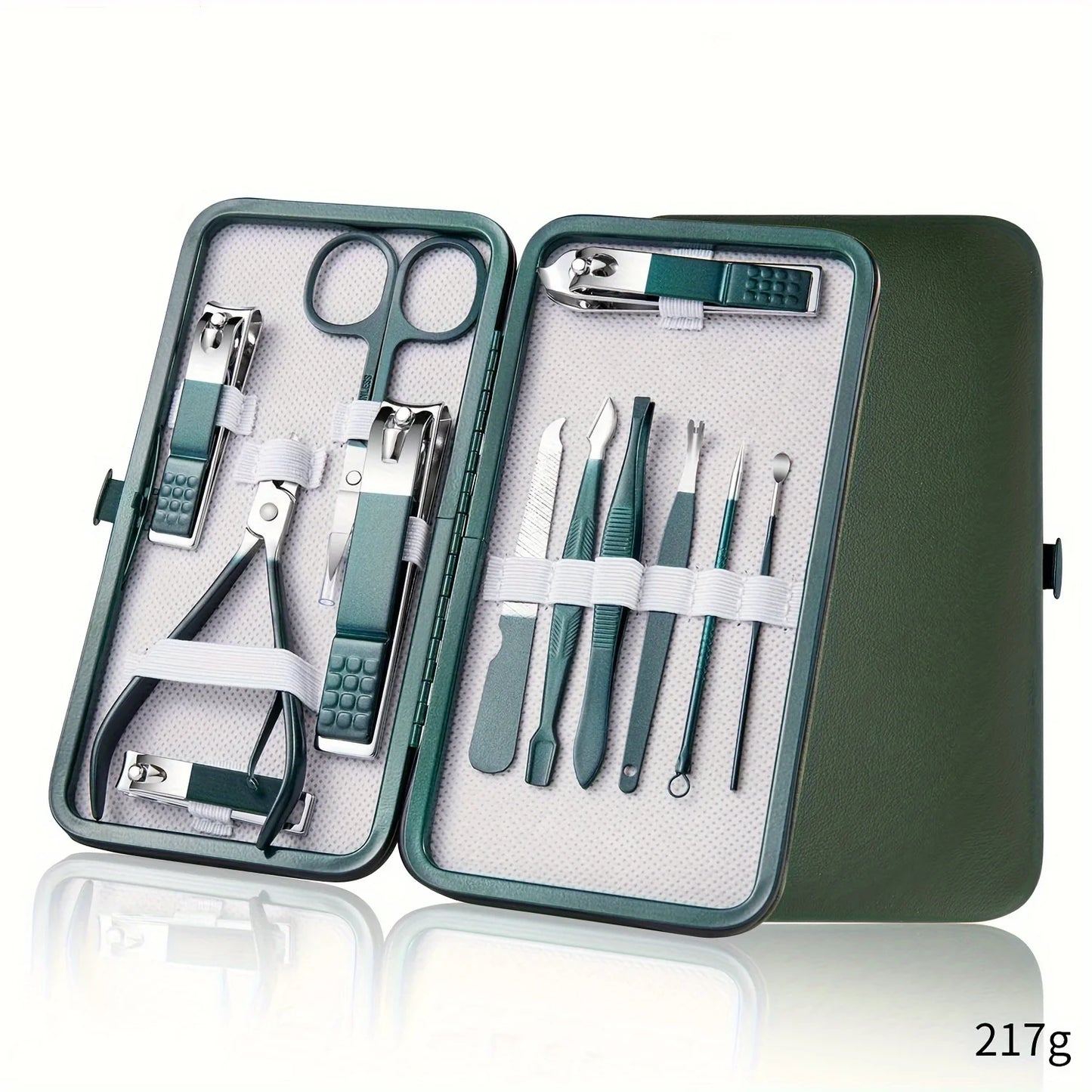 Professional Nail Care Kit – 7/10/12/18 Piece Stainless Steel Manicure & Pedicure Set with Travel Case