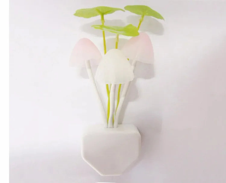 LED Mushroom Night Light – Auto Sensor Plug-in Lamp for Bedroom & Home Decor